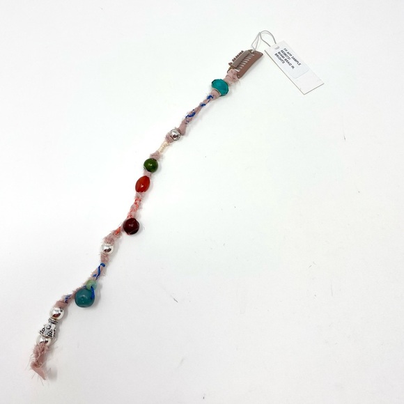 NWT Free People Miami Braid Ins Brights Hair Accessory Clip Pink Silver Beads - Picture 4 of 6